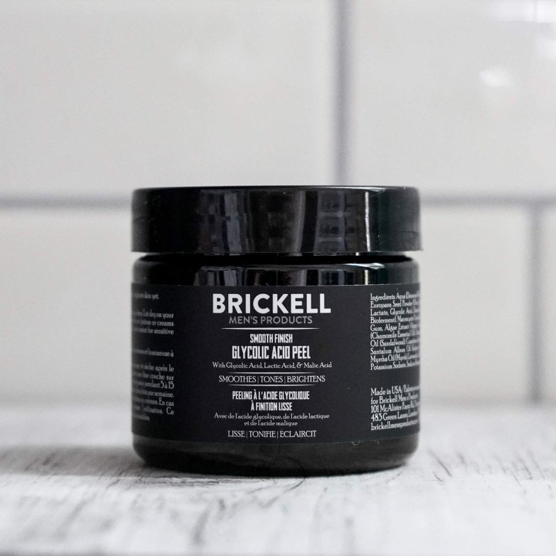 BRICKELL MEN'S SMOOTH FINISH GLYCOLIC ACID PEEL - 2 OUNCE