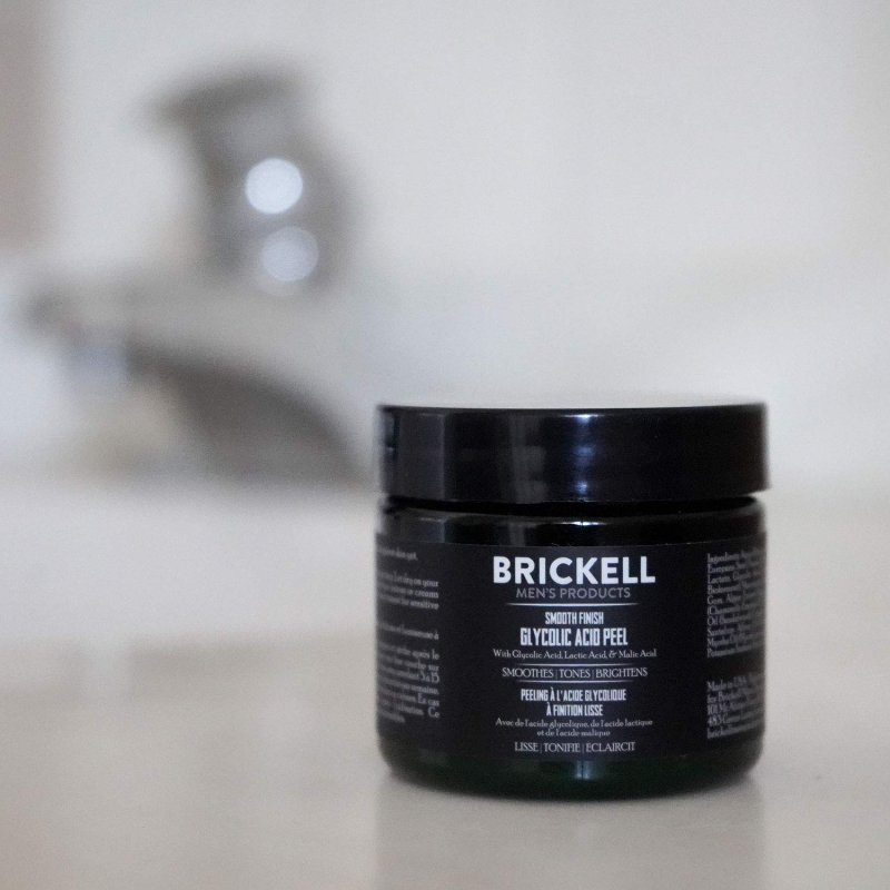 BRICKELL MEN'S SMOOTH FINISH GLYCOLIC ACID PEEL - 2 OUNCE