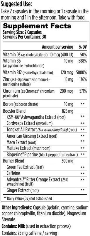 MDRIVE BOOST AND BURN TESTOSTERONE - 60 TABLET