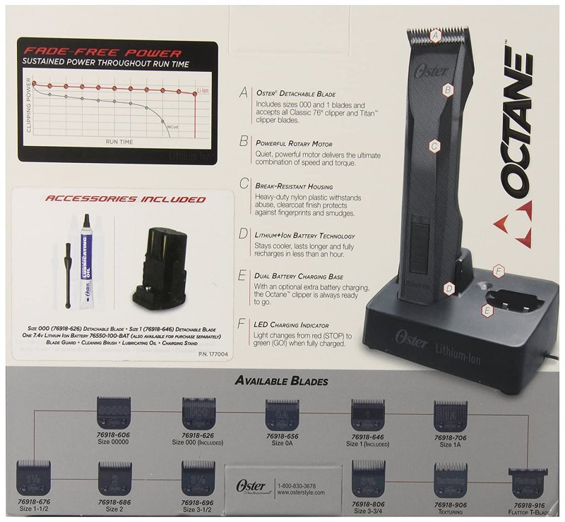 OSTER PROFESSIONAL OCTANE CORDLESS CLIPPER - 1 COUNT
