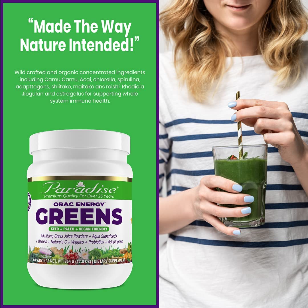 PARADISE HERBS ORAC ENERGY GREENS - 60 SERVINGS