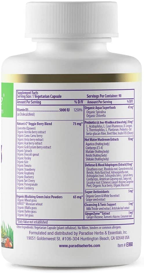 PARADISE HERBS VITAMIN D3 - 90 TABLET
