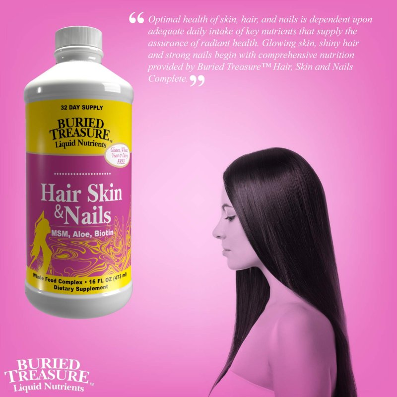 BURIED TREASURE HAIR SKIN AND NAILS - 473 ML