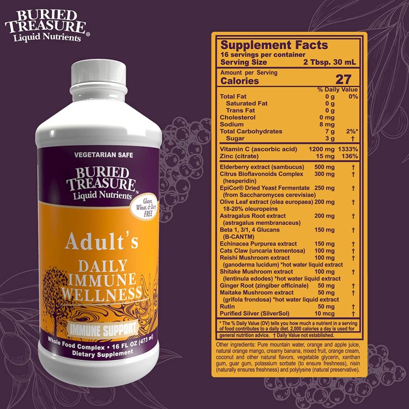 BURIED TREASURE ADULT DAILY IMMUNE WELLNESS - 473 ML