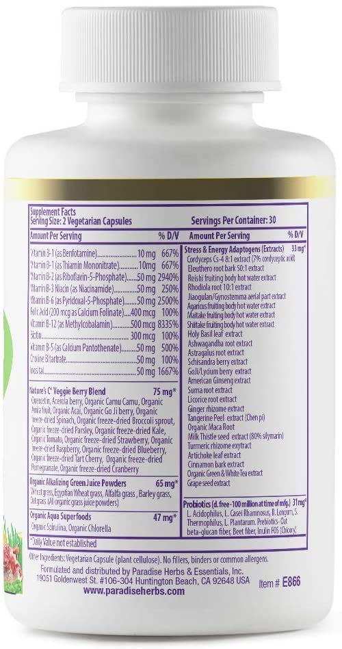 PARADISE HERBS B-COMPLEX - 60 TABLET
