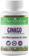 PARADISE HERBS GINKGO - 120 TABLET