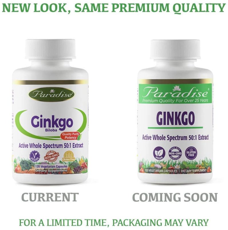 PARADISE HERBS GINKGO - 120 TABLET