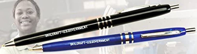 SKILCRAFT U.S. GOVERNMENT RETRACTABLE BALL POINT PEN - BLACK