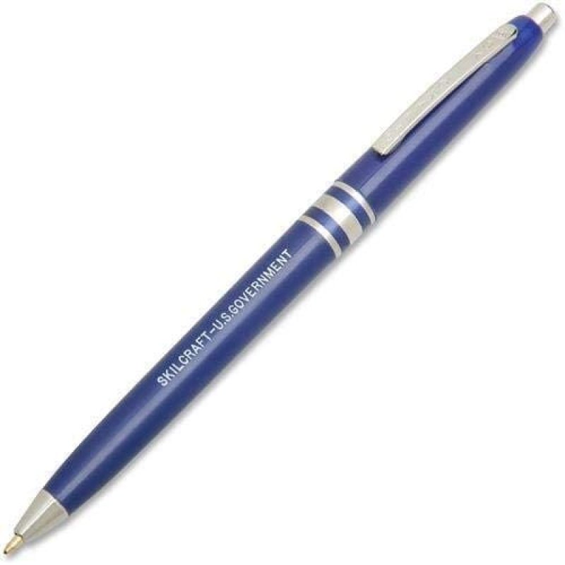 SKILCRAFT U.S. GOVERNMENT RETRACTABLE BALL POINT PEN - BLUE