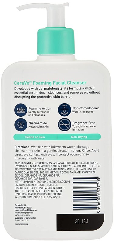 CERAVE FOAMING FACIAL CLEANSER - 473 ML