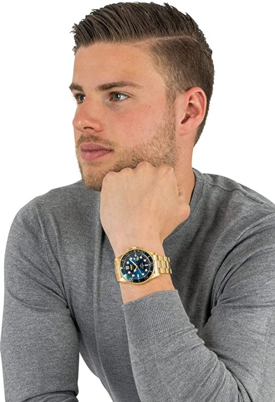 INVICTA MEN'S PRO DIVER QUARTZ WATCH WITH STAINLESS STEEL STRAP GOLD