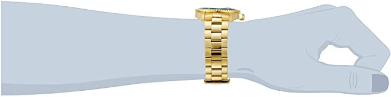 INVICTA MEN'S PRO DIVER QUARTZ WATCH WITH STAINLESS STEEL STRAP GOLD