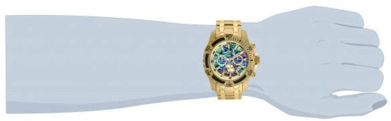 INVICTA MEN'S PRO DIVER SCUBA QUARTZ CHRONOGRAPH CARBON FIBER BEZEL ABALONE DIAL BRACELET WATCH