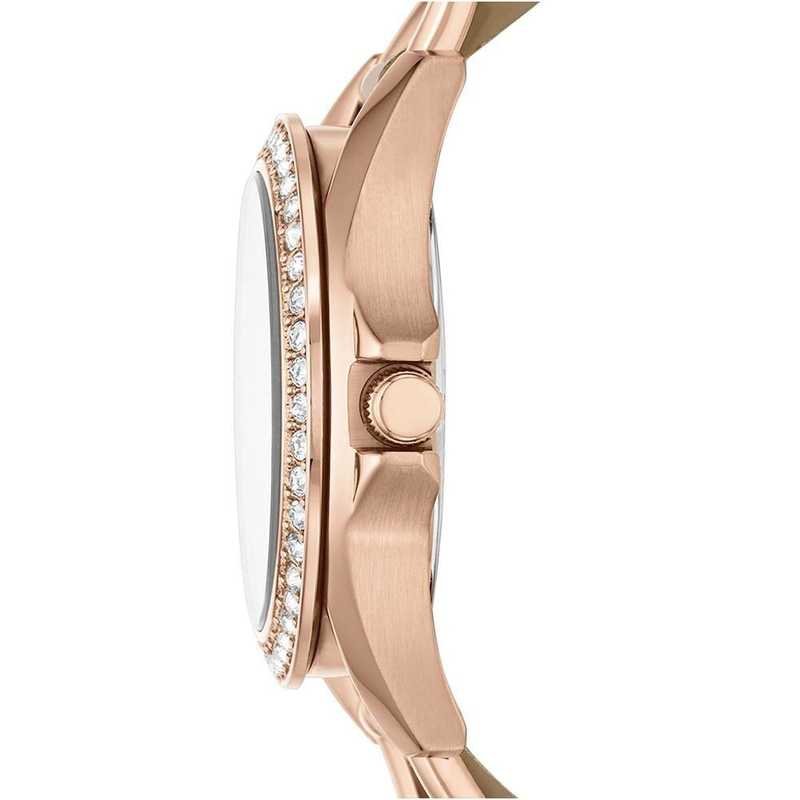 FOSSIL WOMEN'S RILEY STAINLESS STEEL CRYSTAL-ACCENTED MULTIFUNCTION QUARTZ WATCH