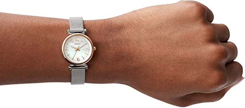 FOSSIL WOMEN'S CARLIE MINI STAINLESS STEEL QUARTZ WATCH