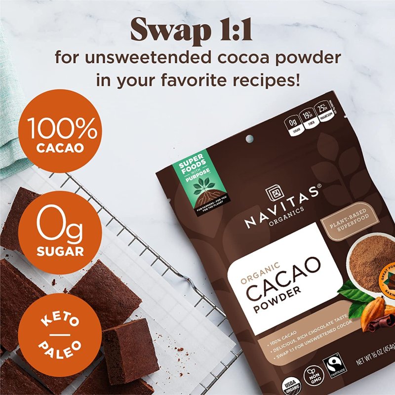NAVITAS ORGANICS CACAO POWDER - 680 G