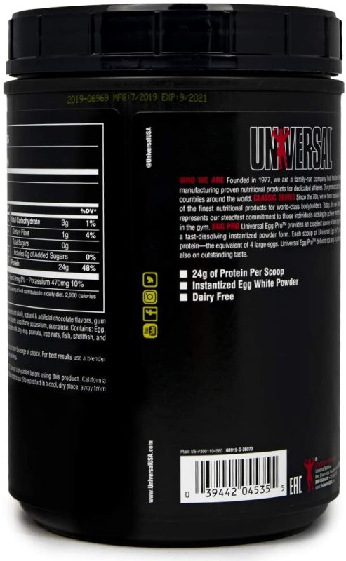 UNIVERSAL NUTRITION EGG PRO POWDER - 454 G