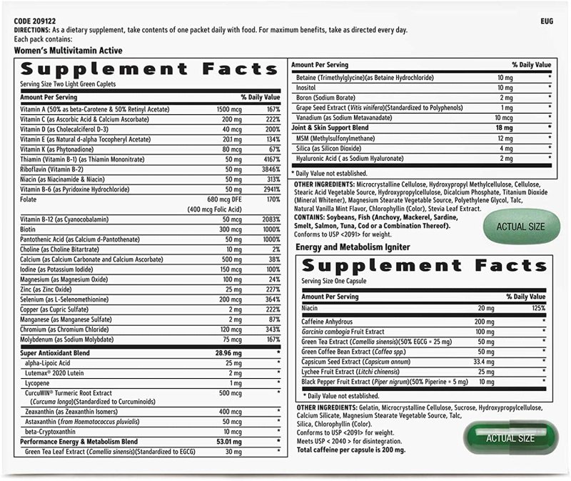 GNC WOMEN'S VITAPAK PROGRAM - 30 TABLET
