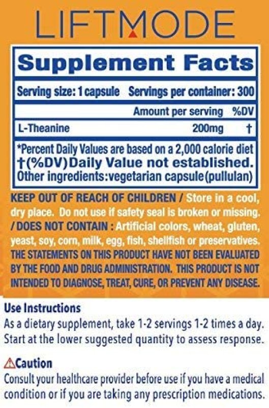 LIFTMODE L-THEANINE 200 MG - 300 TABLET