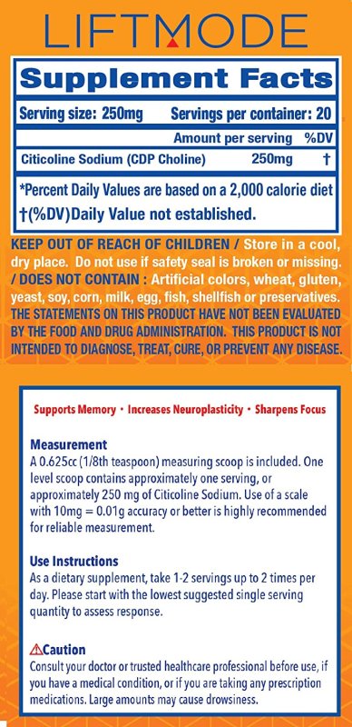 LIFTMODE CITICOLINE POWDER - 5 G
