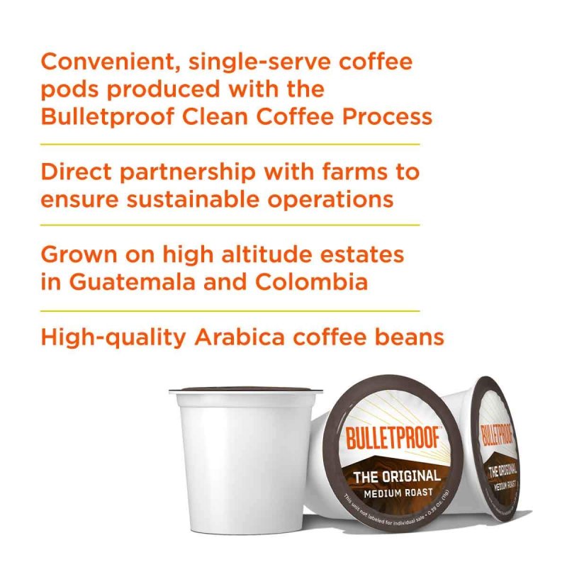BULLETPROOF THE ORIGINAL MEDIUM ROAST COFFEE PODS - 24 COUNT