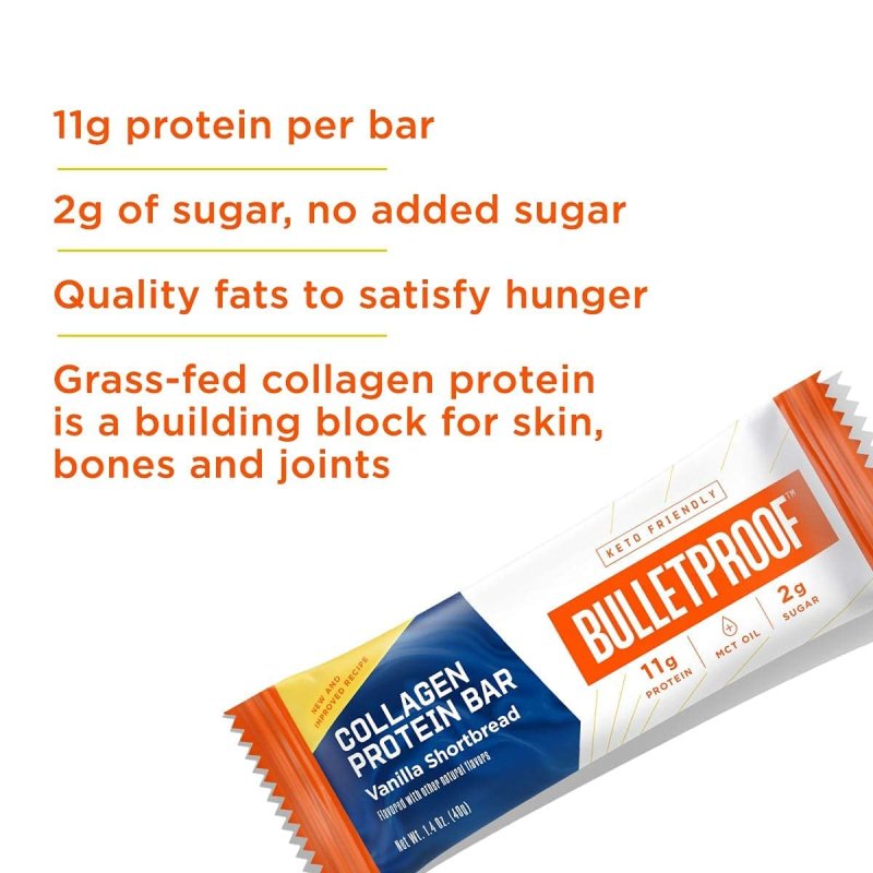 BULLETPROOF COLLAGEN PROTEIN BARS - 12 PACK