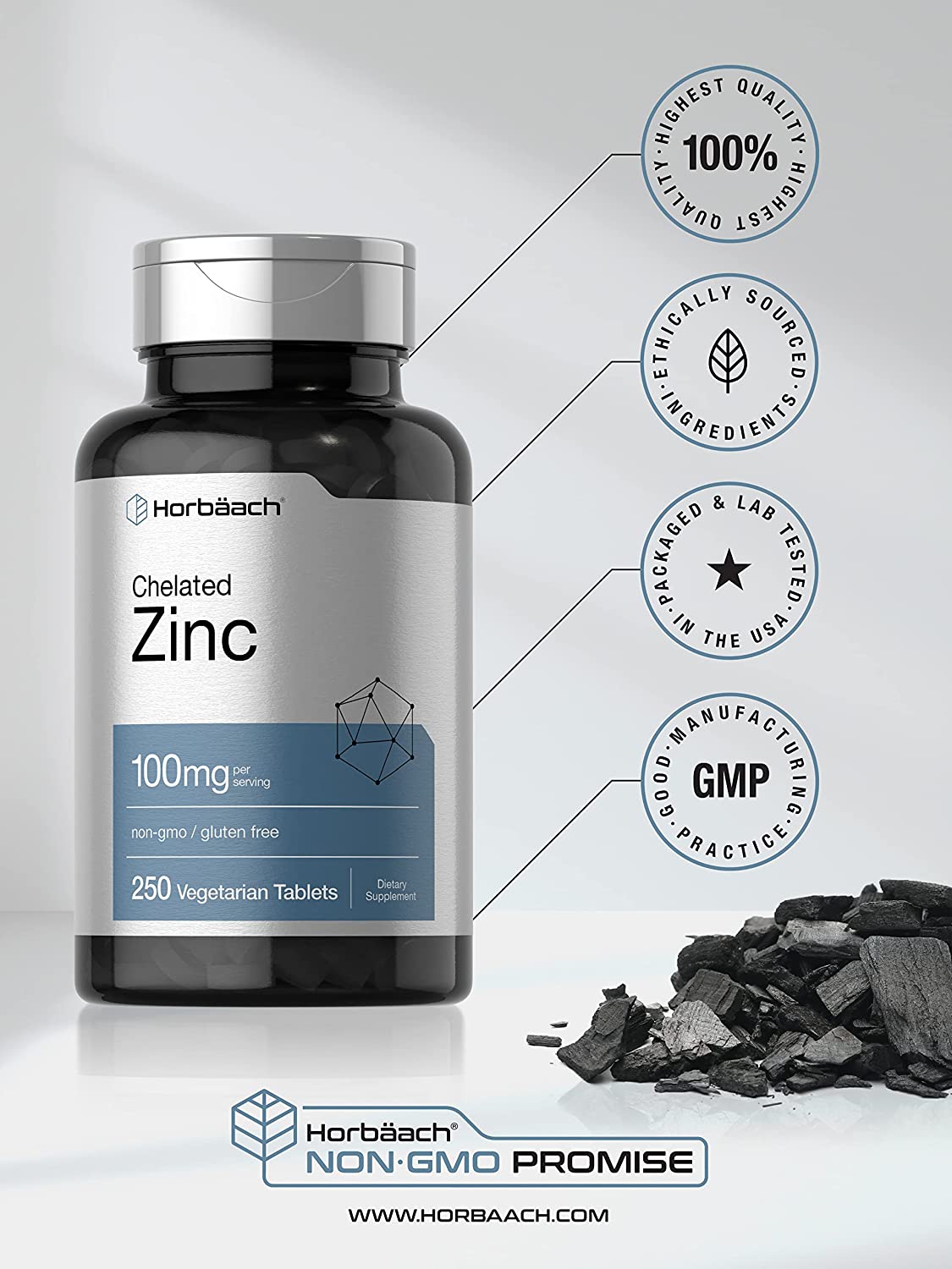 HORBAACH CHELATED ZINC SUPPLEMENT - 250 TABLET