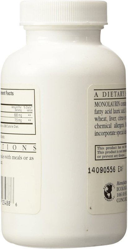 ECOLOGICAL FORMULAS MONOLAURIN - 90 TABLET