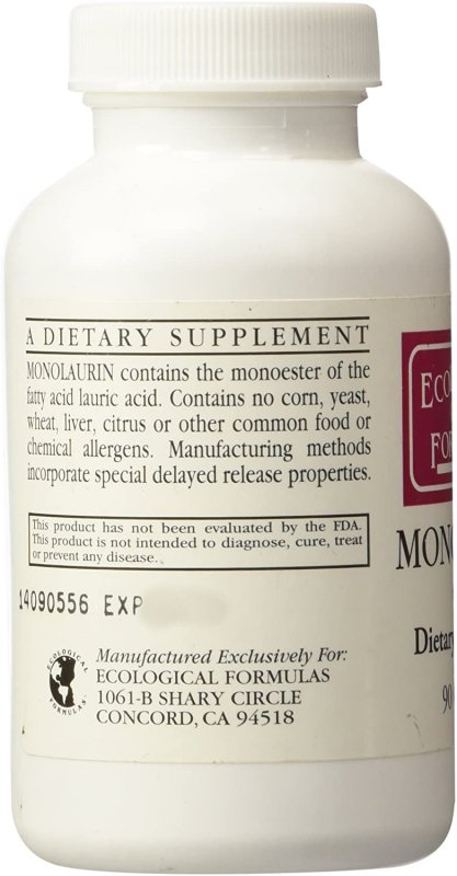 ECOLOGICAL FORMULAS MONOLAURIN - 90 TABLET