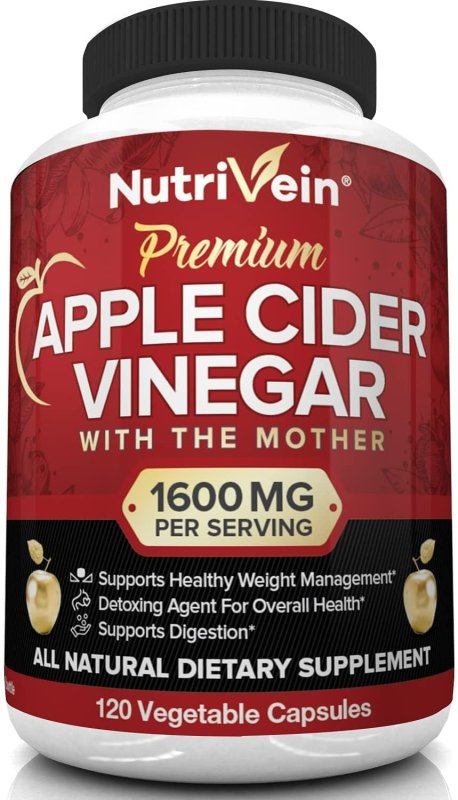 NUTRIVEIN APPLE CIDER VINEGAR CAPSULES - 120 CAPSULES