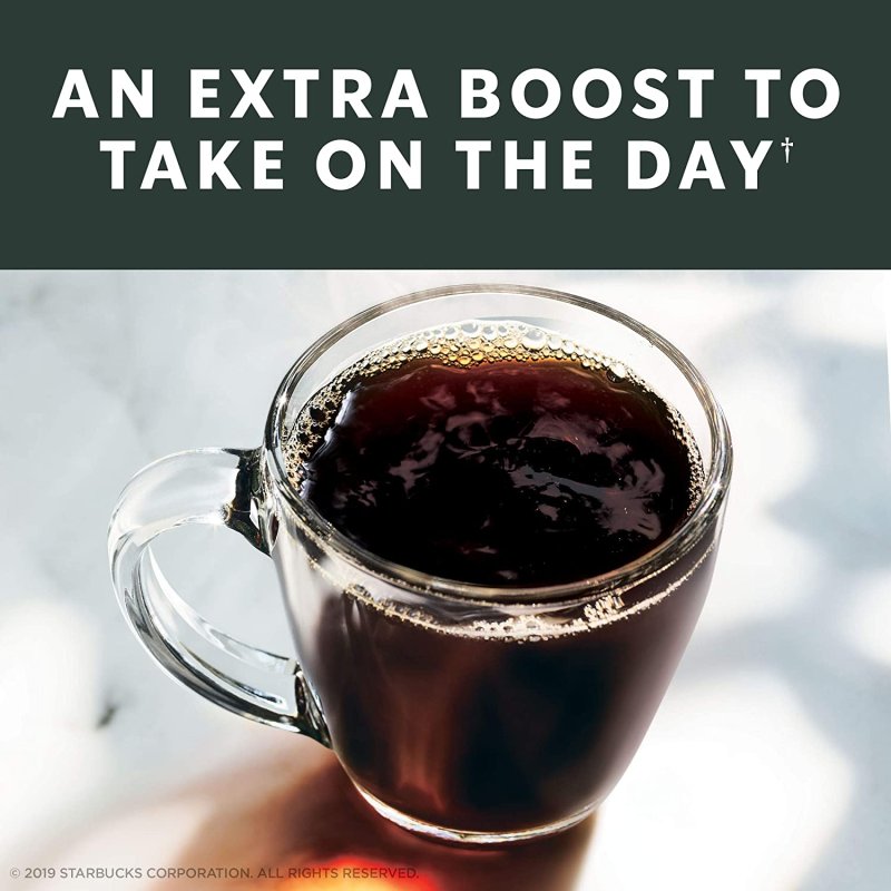 STARBUCKS  COFFEE PODS WITH 2 X CAFFEINE - 10 COUNT
