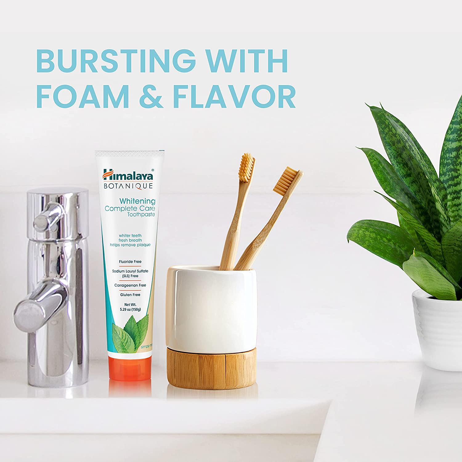 HIMALAYA BOTANIQUE COMPLETE CARE WHITENING TOOTHPASTE 4 PACK - 150 G