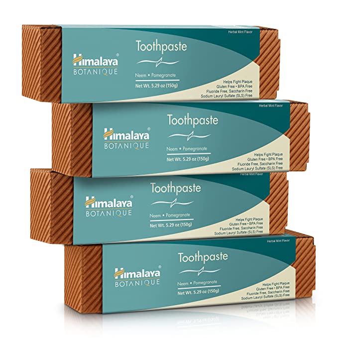 HIMALAYA BOTANIQUE NEEM & POMEGRANATE TOOTHPASTE 4 PACK - 150 G