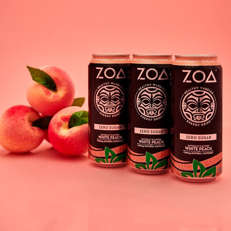 ZOA  ZERO SUGAR WHITE PEACH - 12 PACK