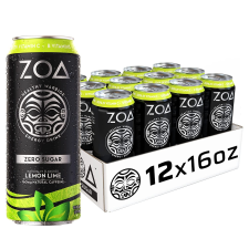 ZOA ZERO SUGAR LEMON LIME - 12 PACK