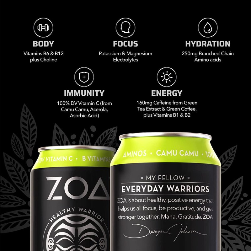 ZOA ZERO SUGAR LEMON LIME - 12 PACK