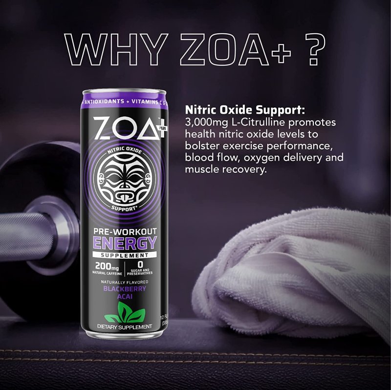 ZOA PRE WORKOUT ENERGY - 12 PACK