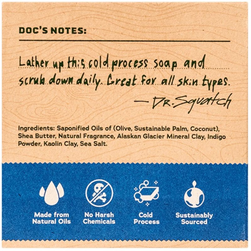 DR. SQUATCH NATURAL BAR SOAP FOR MEN - 5 OZ