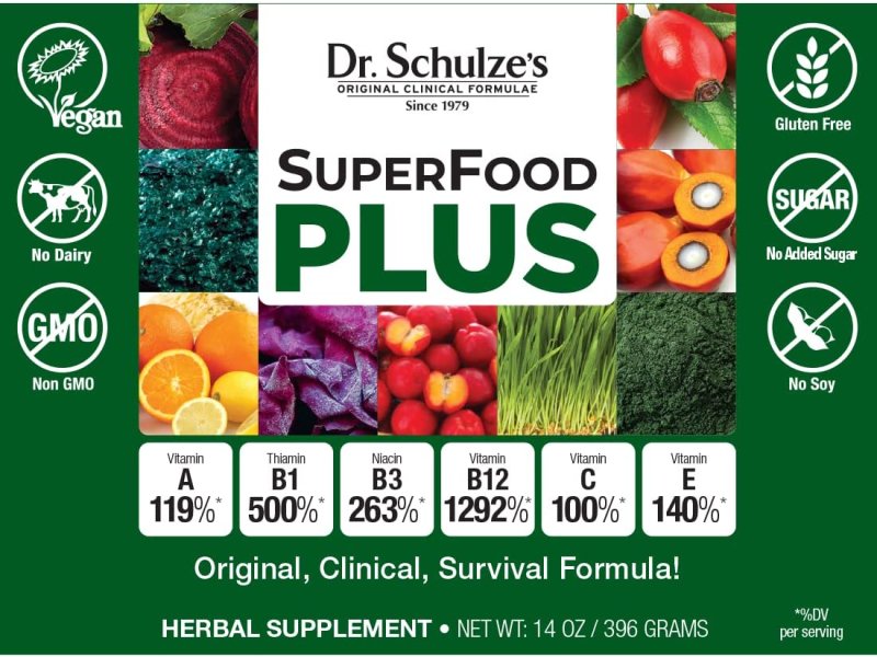 DR. SCHULZE'S SUPERFOOD PLUS SUPPLEMENT - 398 G