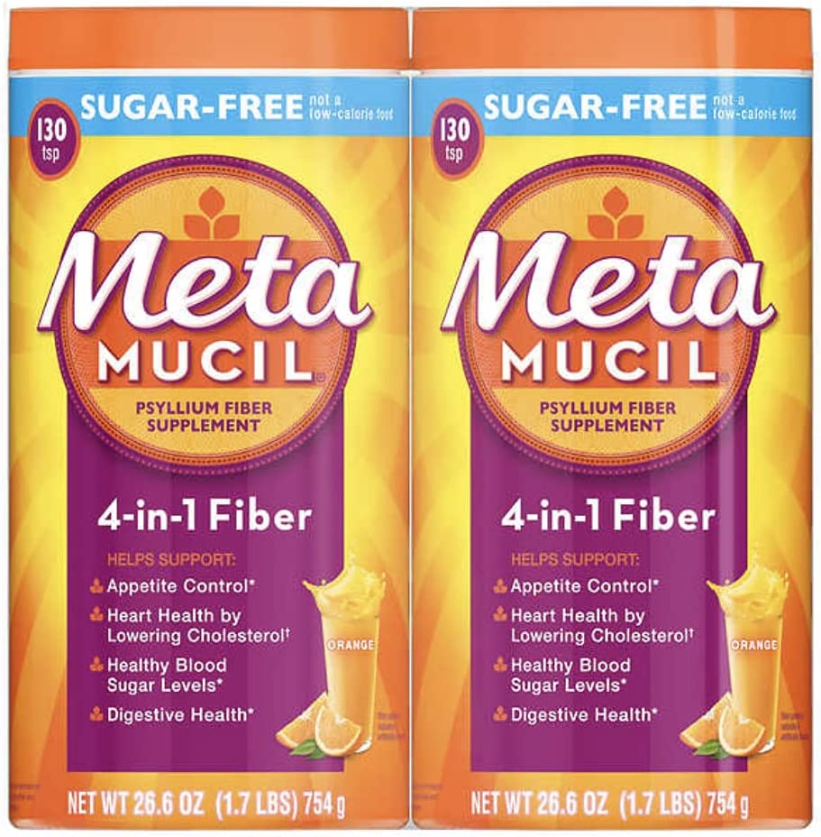META MUCIL ORANGE SUGAR FREE SMOOTH TEXTURE POWDER - 114 DOSES