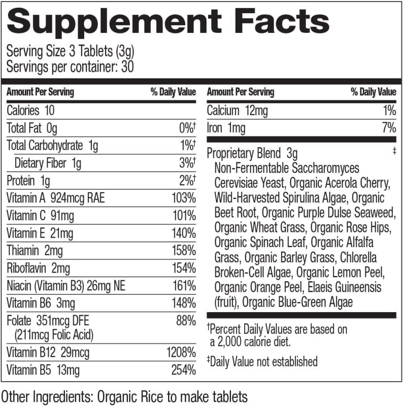 DR. SCHULZE’S SUPERFOOD 100 - 90 TABLET