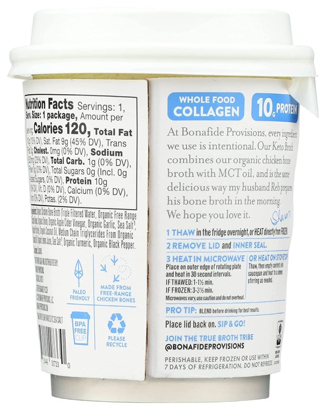 BONAFIDE PROVISIONS KETO BROTH - 237 ML