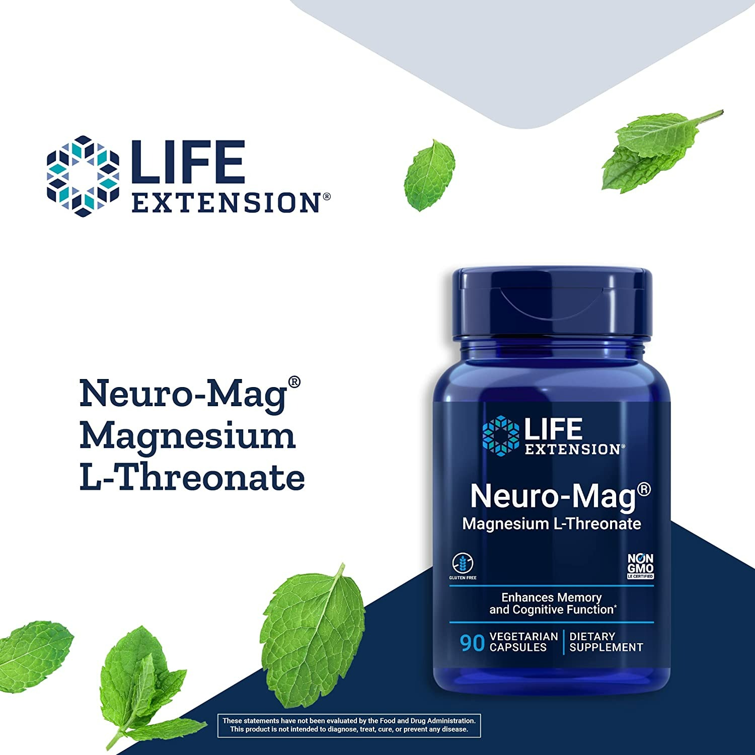 LIFE EXTENSION NEURO-MAG MAGNESIUM L-THREONATE - 90 TABLET