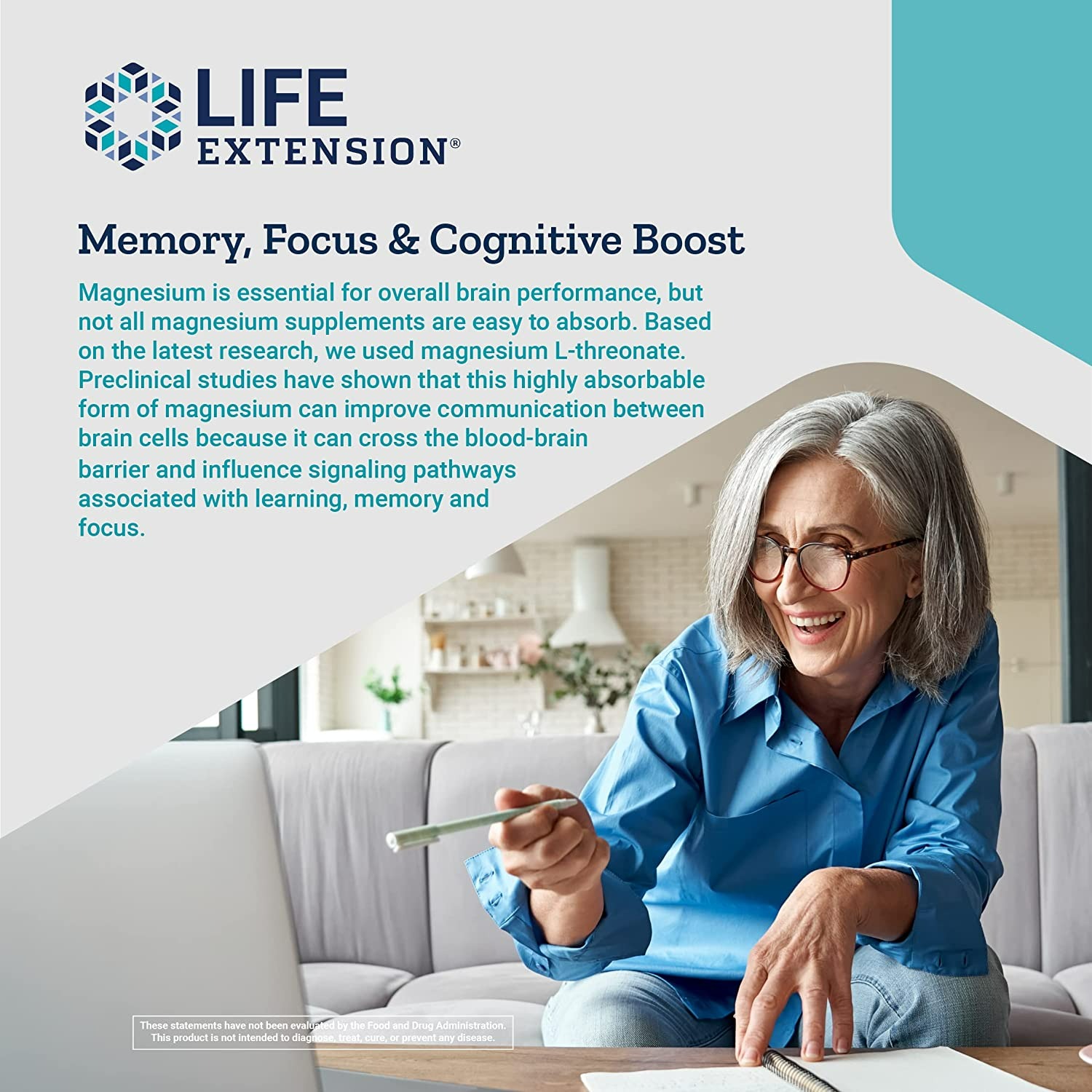 LIFE EXTENSION NEURO-MAG MAGNESIUM L-THREONATE - 90 TABLET
