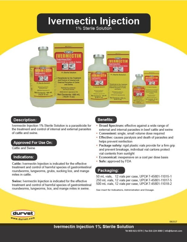 DURVET IVERMECTIN - 50 ML