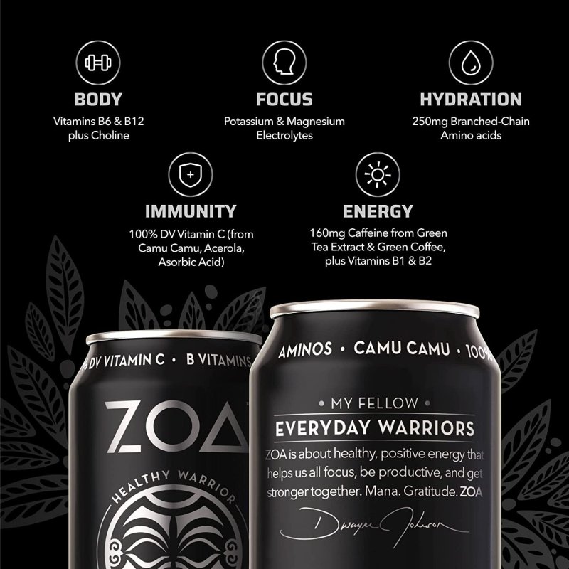 ZOA ZERO SUGAR ENERGY DRINK - 12 PACK
