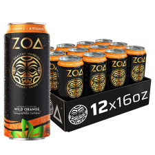 ZOA ENERGY DRINK WILD ORANGE - 12 PACK