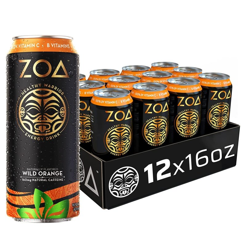 ZOA ENERGY DRINK WILD ORANGE - 12 PACK
