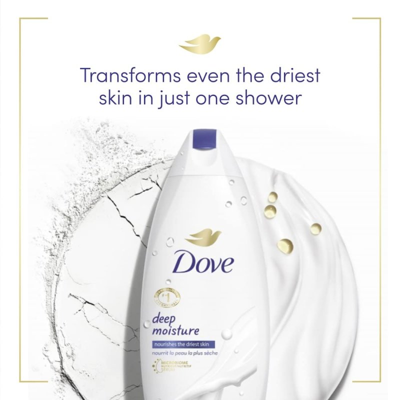 DOVE DEEP MOISTURE BODY WASH 4 PACK - 650 ML