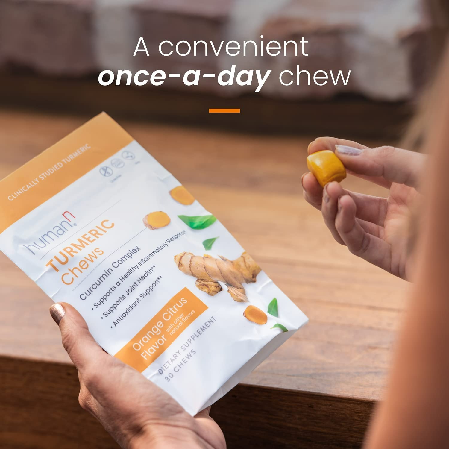 HUMANN TURMERIC CURCUMIN CHEWS SUPPLEMENT - 30 COUNT
